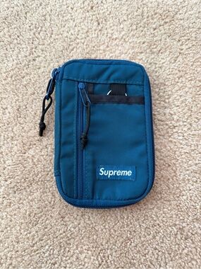 Supreme Teal Zip Pouch